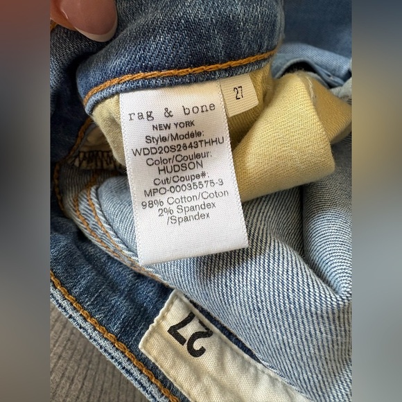 Rag & Bone Dre low rise slim boyfriend jeans Hudson size 27 - Picture 6 of 10